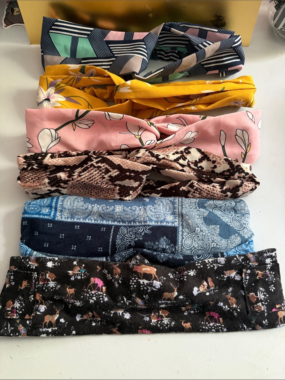 Patterned Headbands Pick 1- Pink, Yellow, Blue, Black, Green, Brown